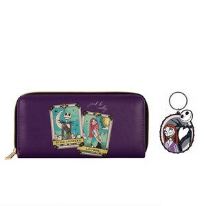 Nightmare Before Christmas Jack and Sally Tarot Card Wallet with Keychain